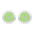 Jade Circle Earrings in Sterling Silver 12.00 ctw - Sticky add to cart bar