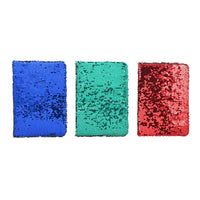 Set of 3 Red, Green and Blue Sequin Book (5.70"x8.26")