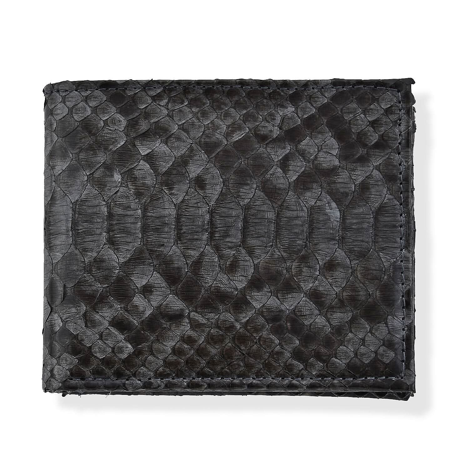 Doorbuster The Grand Pelle Handcrafted Black Color Genuine Python Leather Tote Bag (4.50"x0.70"x4.0")