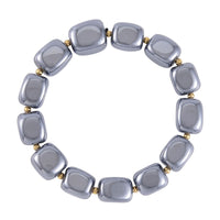 Terahertz 237.00 ctw Tumble Shape Beaded Stretch Bracelet in Goldtone