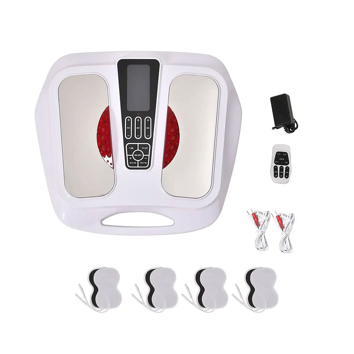 Electric EMS & TENS Heated Foot Stimulator with Electrode Body Pads