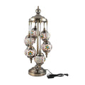 Handmade Turkish 6 Globe Mosaic Glass Table Lamp with Bronze Base (8.3"x26.8") (Bulb Type E12) - Sticky add to cart bar