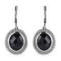 Karis Thai Black Spinel Lever Back Earrings in Platinum Bond 11.40 ctw - Sticky add to cart bar