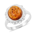 Baltic Amber Statement Ring in Sterling Silver - Sticky add to cart bar
