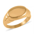 ION Plated YG Stainless Steel Men's Signet Ring (Size 10.0) - Sticky add to cart bar