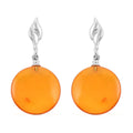 Baltic Butterscotch  Amber Earrings in Sterling Silver - Sticky add to cart bar