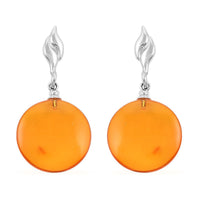 Baltic Butterscotch  Amber Earrings in Sterling Silver
