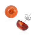 Baltic Amber Solitaire Stud Earrings in Sterling Silver - Sticky add to cart bar