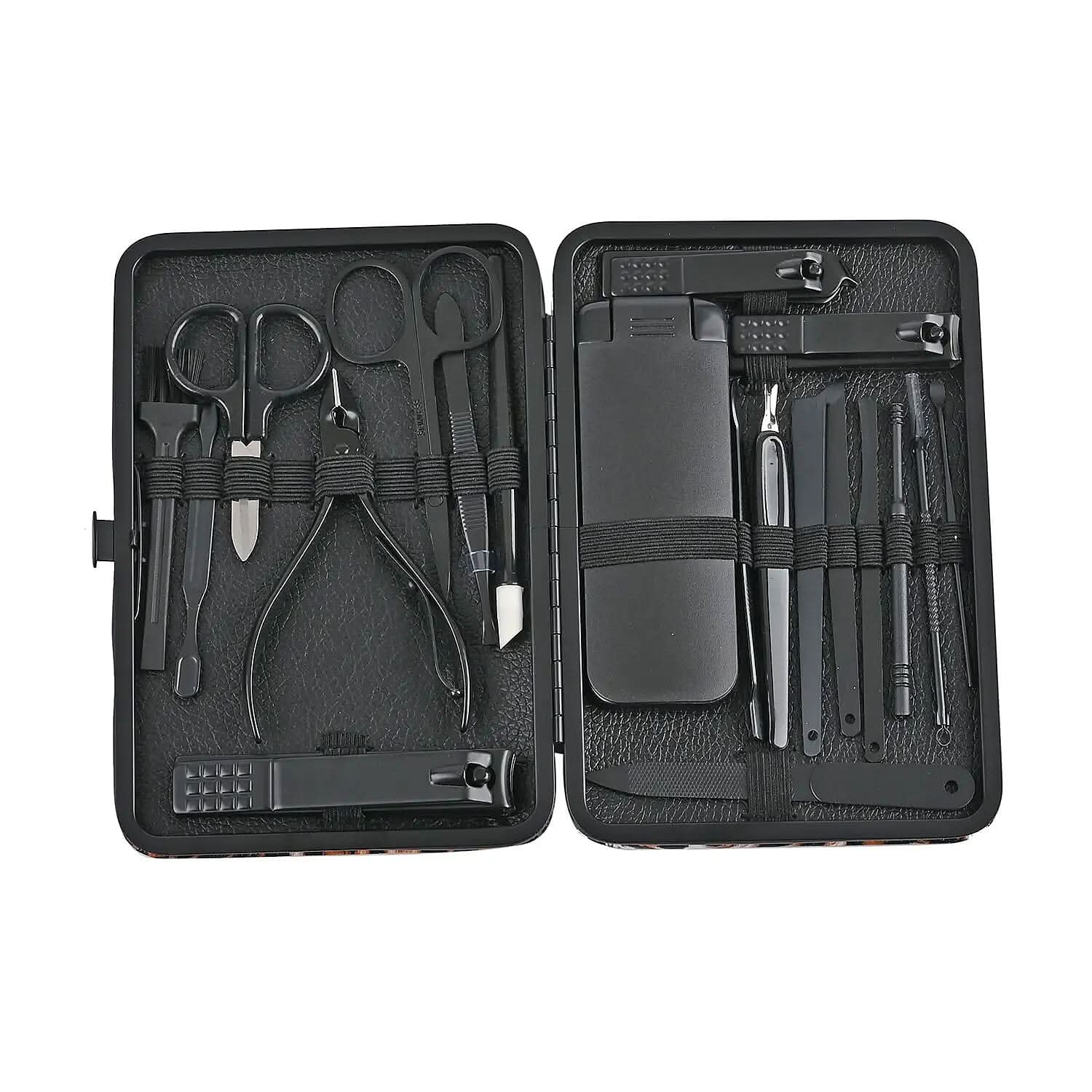 Doorbuster 20 in 1 Stainless Steel Manicure Grooming kit - Purple (6.1"x2.8"x0.98")