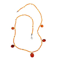 Baltic Amber Necklace 26 Inches in Sterling Silver