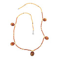 Baltic Amber Beaded Station Necklace 28 Inches in Sterling Silver - Sticky add to cart bar
