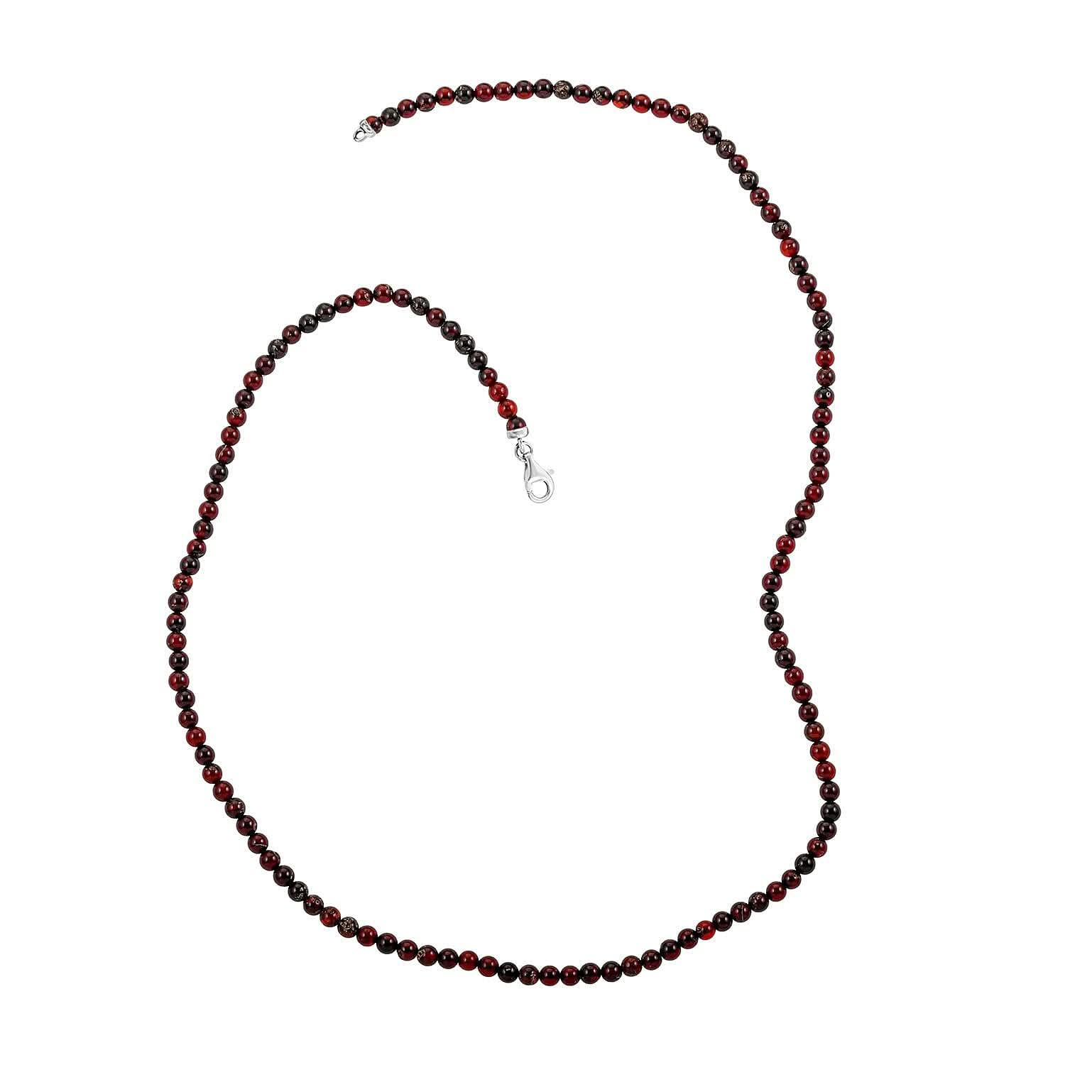 Baltic Amber Necklace 23 Inches in Sterling Silver