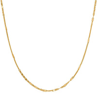24K Yellow Gold 2mm X Link Chain Necklace 20 Inches 3.10 Grams