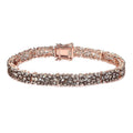Natural Champagne Diamond Bracelet in Vermeil Rose Gold Over Sterling Silver (7.25 In) 5.00 ctw - Sticky add to cart bar