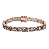 Natural Champagne Diamond Bracelet in Vermeil Rose Gold Over Sterling Silver (7.25 In) 5.00 ctw