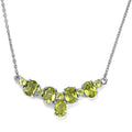 Premium Peridot Necklace 18 Inches in Platinum Over Sterling Silver 4.50 ctw - Sticky add to cart bar