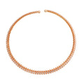 Simulated Multi Color Diamond Choker Necklace 15-16 Inches in Goldtone 25.00 ctw - Sticky add to cart bar