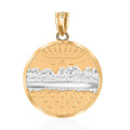10K Yellow and White Gold Diamond-cut The Last Supper Pendant 1.1 Grams - Sticky add to cart bar