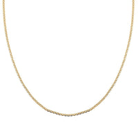 14K Yellow Gold 1.3mm Mariner Chain Necklace 18 Inches 1.10 Grams