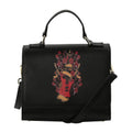 Set of 2 Black Color Red Guitar Pattern Genuine Leather Bag with Wallet - Sticky add to cart bar