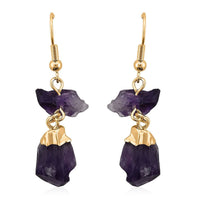 Amethyst Earrings in Silvertone 16.00 ctw