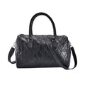 Patchwork Sheep Leather Cross Body Bag (12"x8"x5.5'') - Black - Sticky add to cart bar