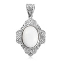 Luna Chalcedony Solitaire Pendant without Chain in Platinum Over Copper with Magnet 5.85 ctw - Sticky add to cart bar
