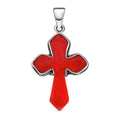 Mother of Pearl Cross Pendant in Sterling Silver - Sticky add to cart bar