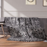 HOMESMART Red Bright Peony Pattern Microfiber Single Layer Flannel Blanket (60" x 80")