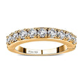 Moissanite Half Eternity Band Ring in Vermeil Yellow Gold Over Sterling Silver 0.90 ctw - Sticky add to cart bar