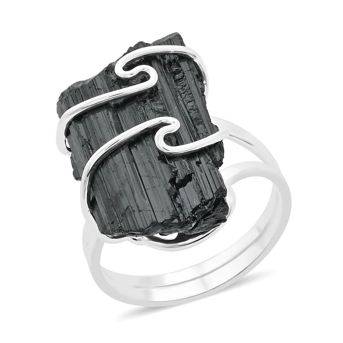 Made in Brazil Tourmaline Ring in Silvertone 38.00 ctw