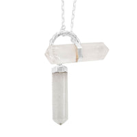 Crystal Necklace 35.5 Inches in Silvertone