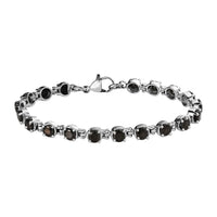 Elite Shungite Bracelet in Stainless Steel (6.50 In) 3.00 ctw