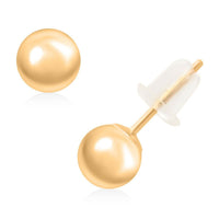 10K Yellow Gold 5mm Stud Earrings 0.12 Grams