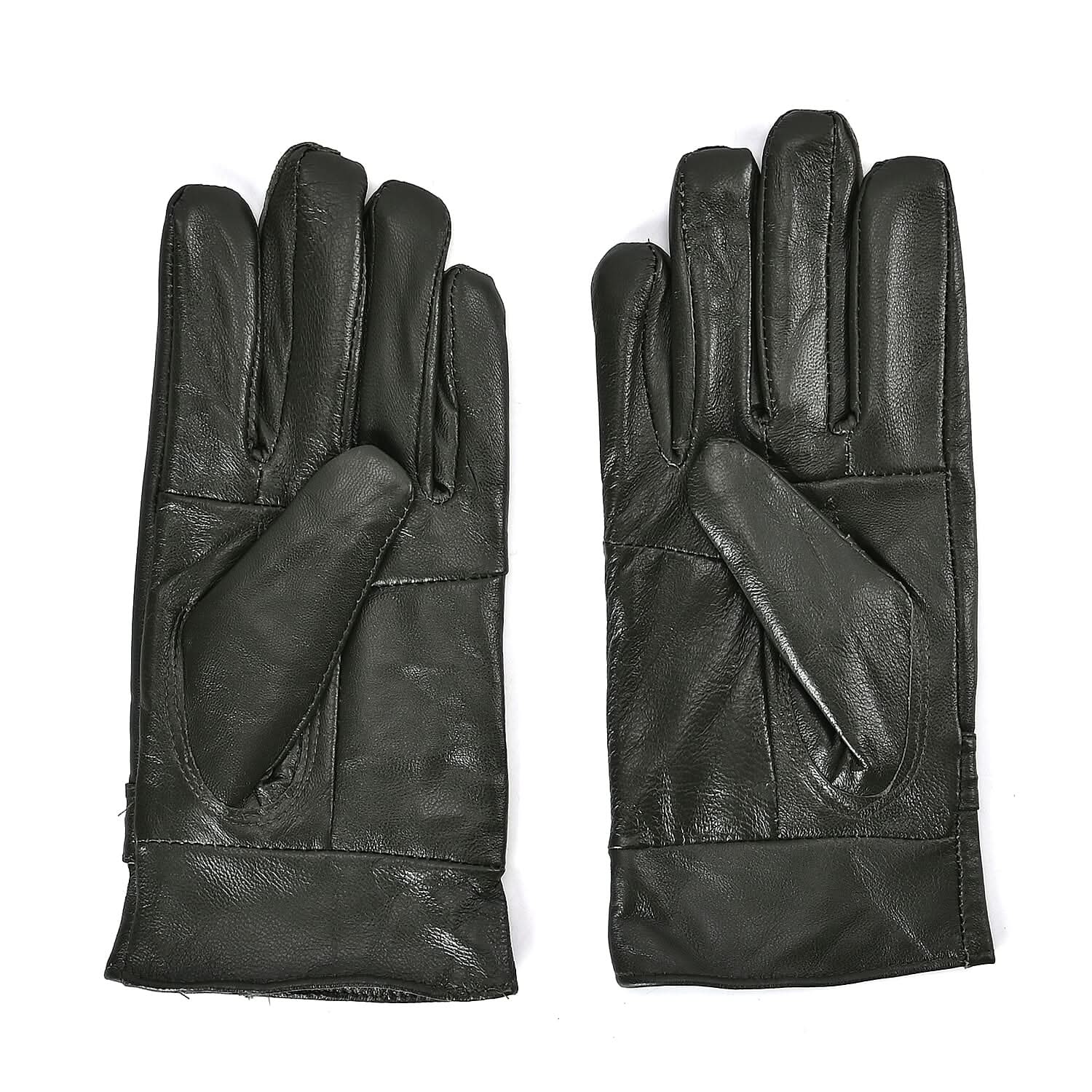 Gray Sheep Leather Soft and Warm Gloves (8.7"x2.4"x8.7") with 5 Inches Handle Drop