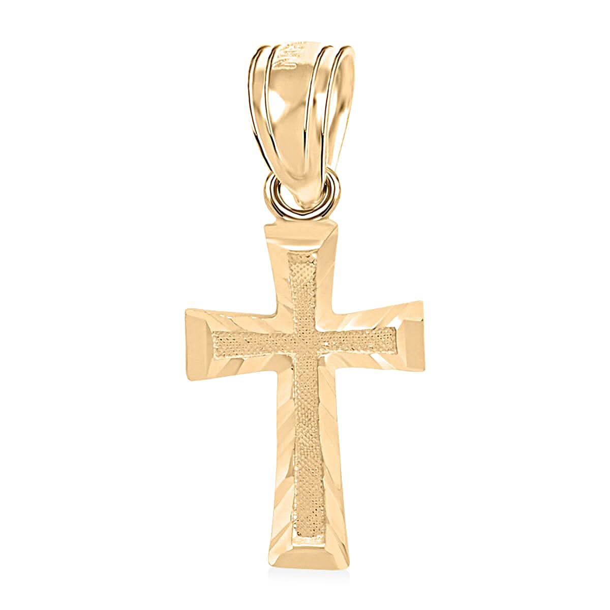 Made in America 10K Yellow Gold Cross Pendant 0.85 Grams