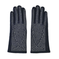 Black 70% Cashmere Wool and 30% Polyster Gloves with Touch Screen Function (9.05"x3.93")