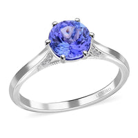Certified & Appraised Luxoro 14K White Gold AAA Tanzanite and G-H I2 Diamond Ring 3.20 Grams 2.75 ctw
