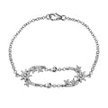 Moissanite Statement Bracelet, Star Bracelet in Platinum Over Sterling Silver (7.25 In) 0.50 ctw - Sticky add to cart bar