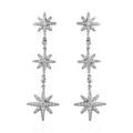 Moissanite Starburst Drop Statement Earrings in Platinum Over Sterling Silver 1.80 ctw - Sticky add to cart bar