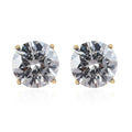 Luxoro 14K Yellow Gold Moissanite Solitaire Stud Earrings 1.85 ctw - Sticky add to cart bar