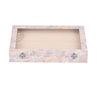 Green Leatherette Anti Tarnish Lining Ring and Earring Box (150 Slot) (14"x9.5"x2")