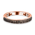 Natural Champagne Diamond Signature Band Ring in Sterling Silver - Sticky add to cart bar