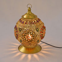 Antique Droplet Shaped Lamp in Gold Plating (UL Plug ) & (E26 Bulb Not Included) (11.8"x19.7")