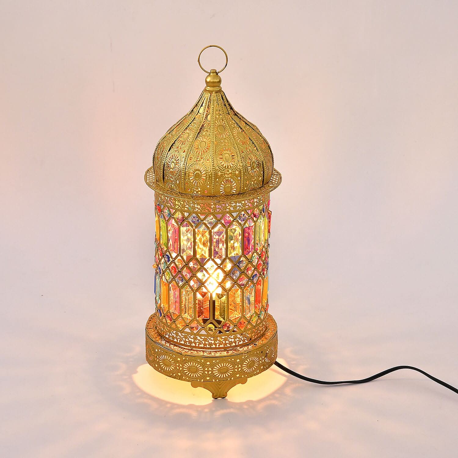 Antique Lamp in Gold Plating (UL Plug ) & (E26 Bulb Not Included) (9.5"x21")