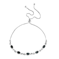 Monte Belo Indicolite Bolo Bracelet in Platinum Over Sterling Silver (10.50 In) 1.25 ctw