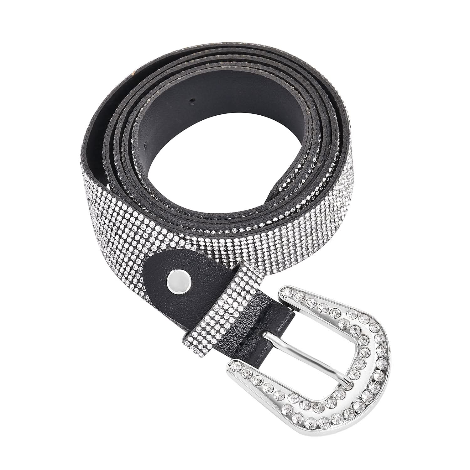 Silver Color Crystal Belt with Buckle (47.2")