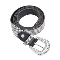 Silver Color Crystal Belt with Buckle (47.2")