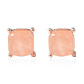 Galilea Rose Quartz Button Shape Stud Earrings in Rosetone 2.00 ctw - Sticky add to cart bar
