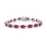 London Blue Topaz and Natural White Zircon Bracelet in Platinum Over Sterling Silver (7.25 In) 9.80 Grams 18.35 ctw
